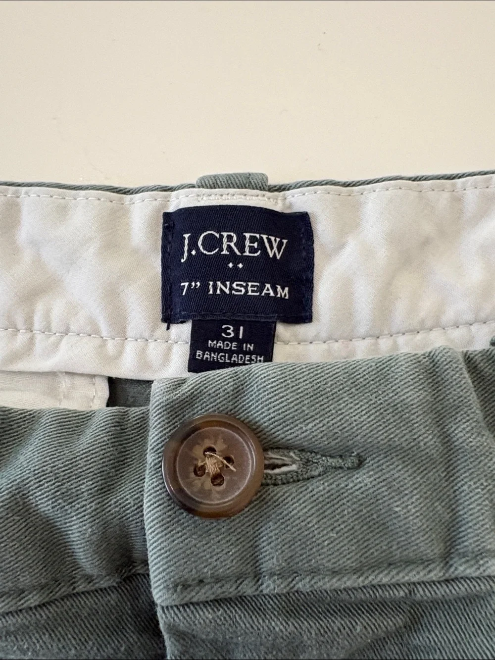 J. Crew Men’s Flat Front Shorts — Green, Blue, Light Gray